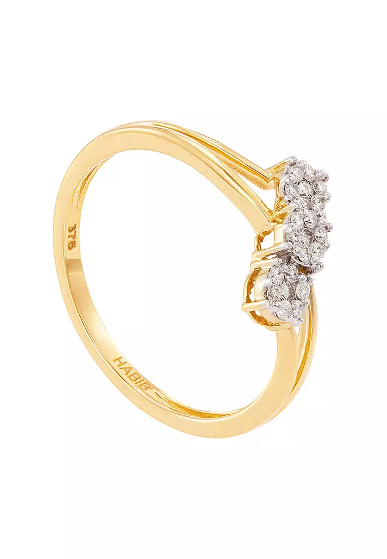 HABIB Round Diamond Ring in 375/9K Yellow Gold 269610524