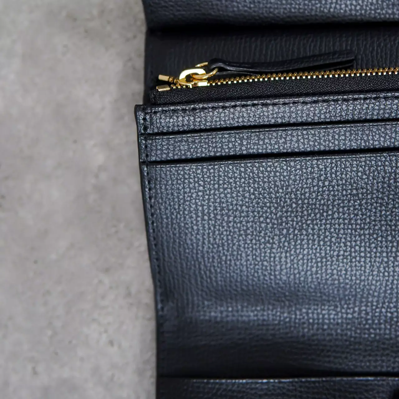 Dompet POLENE NUMERO SEPT BLACK FLAP WALLET 100% ORIGINAL