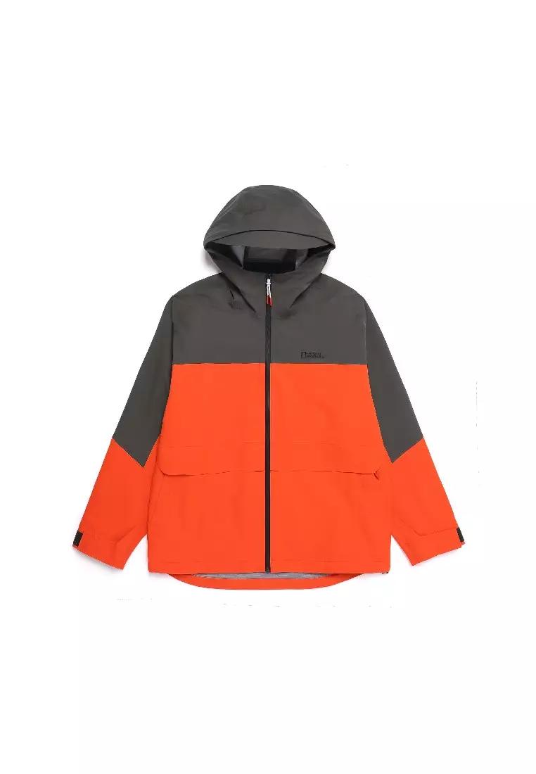 男女同款拼色半寬鬆三層防水風褸