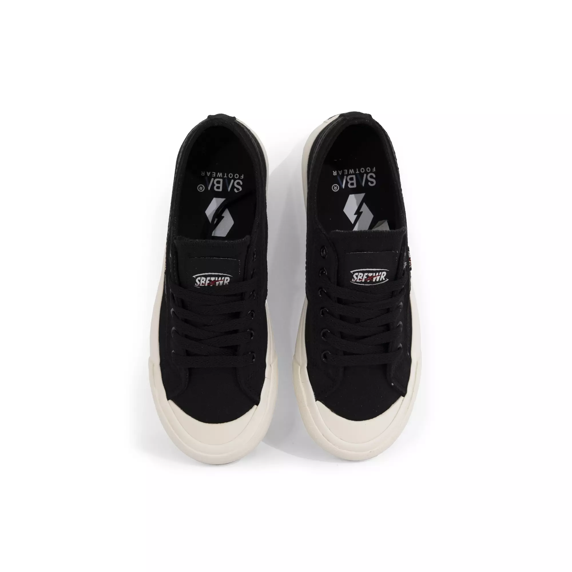 SABA Veloz All Black White - Sepatu Sneakers Casual Pria Wanita