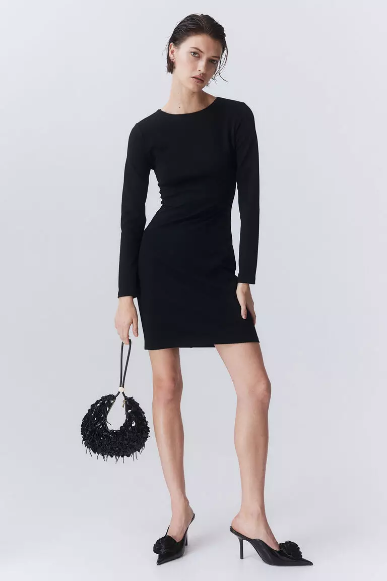 Cut-out jersey dress