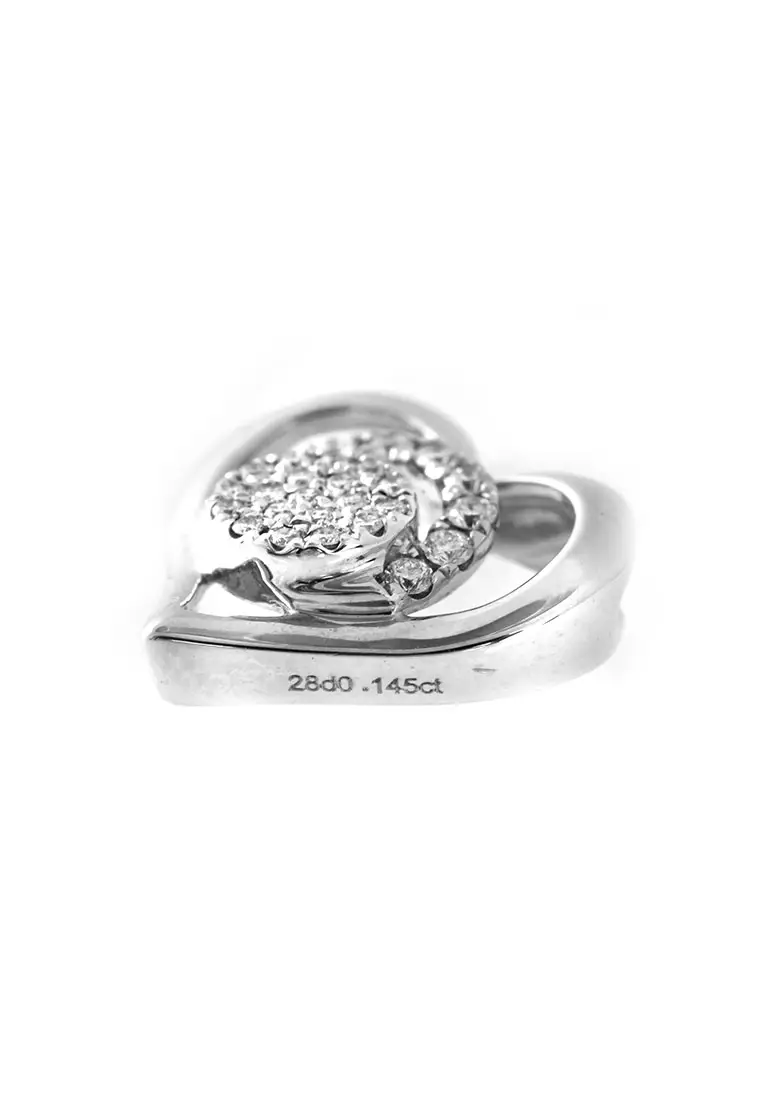 GOLDHEART Pendant, Diamond White Gold 375 & Palladium (ESP-P5547)