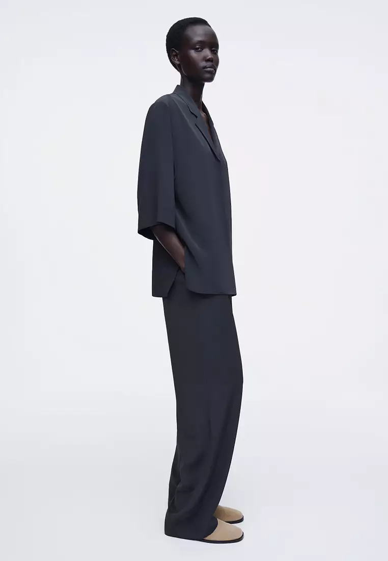 Camp-Collar Silk Shirt