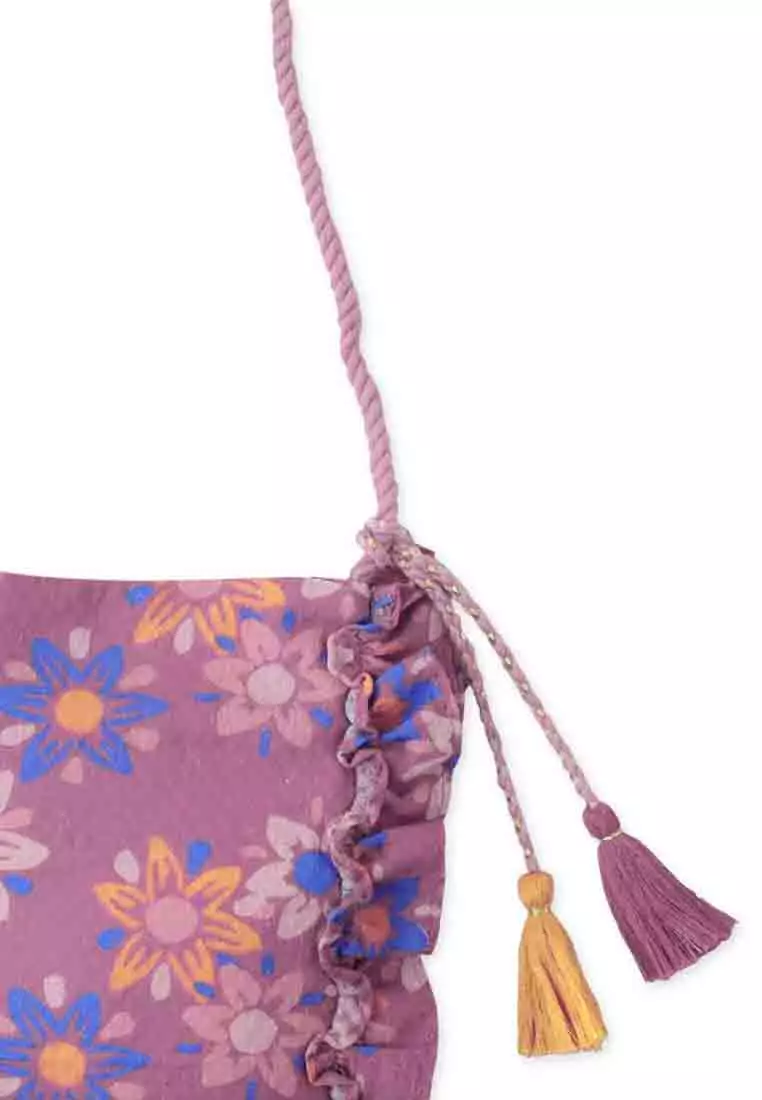 Blainey Printed Bag With Ruffles