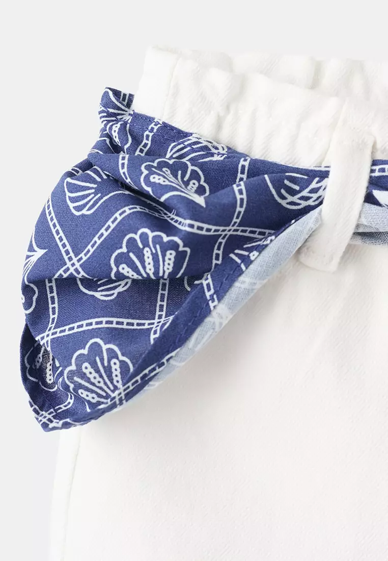 Scarf Detail Multi-Position Shorts