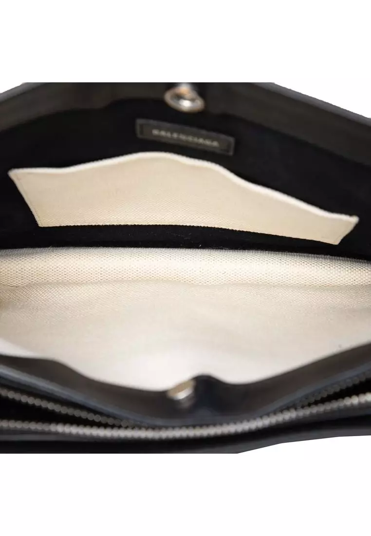 Pre-Loved Balenciaga Canvas Navy Pochette M Crossbody