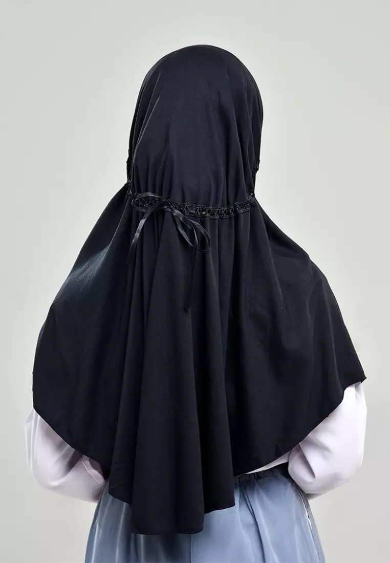 Rabbani - Kerudung Sekolah Instan Innova XS - Black