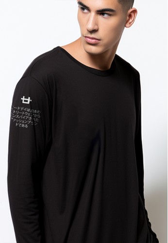 Third Day black MTI76 Kaos Tangan Panjang Pria Double Sleeve Long Sleeve Logo With Katakana Paragraph Black BC2B3AAF8C3060GS_1