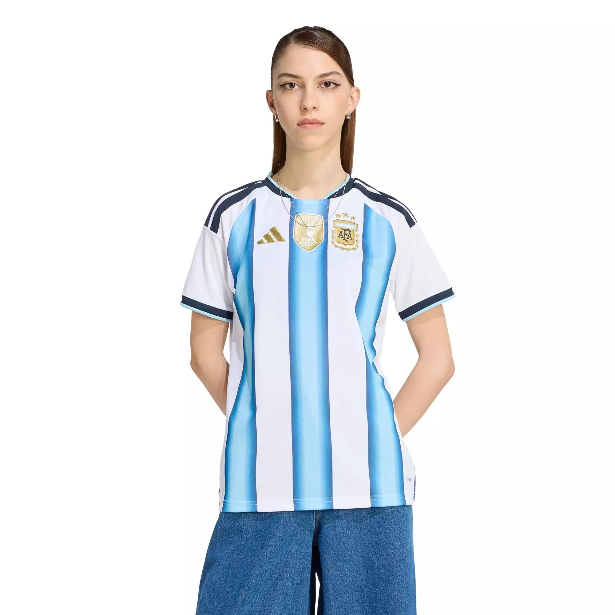 Football Argentina 26 Home Jersey Women White KA8125