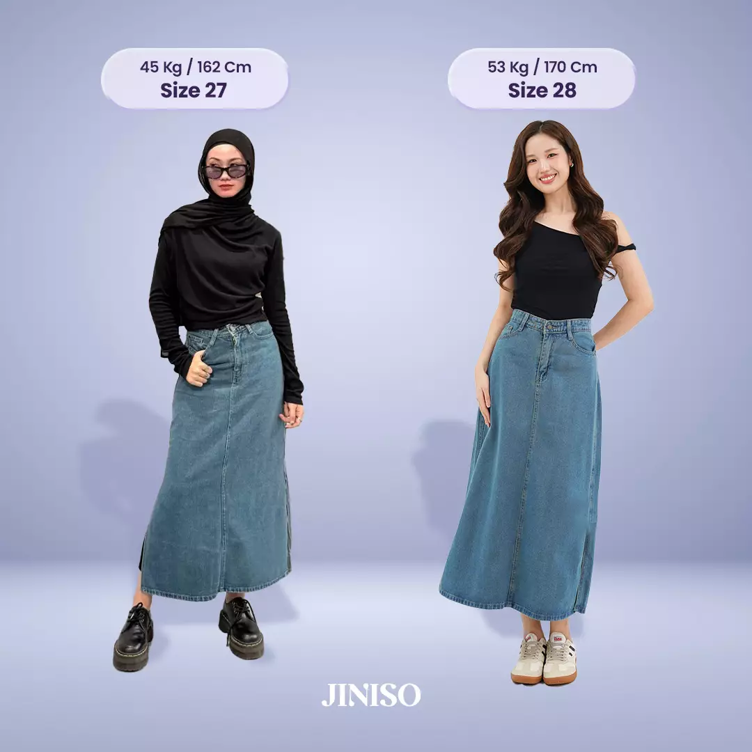 Highwaist Rok Slit Jeans Panjang 992 SEVENTY