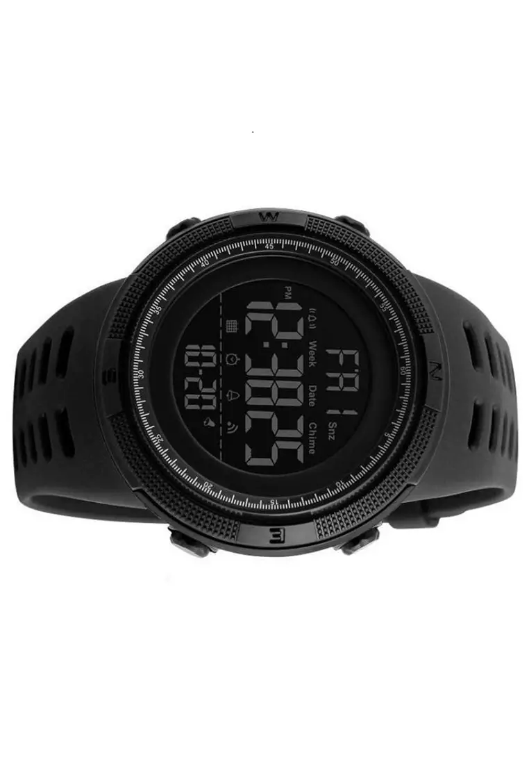 Jam Tangan Kasual Digital Pria Waterproof 50m Strap Tali Material Silicone HT65 ORIGINAL