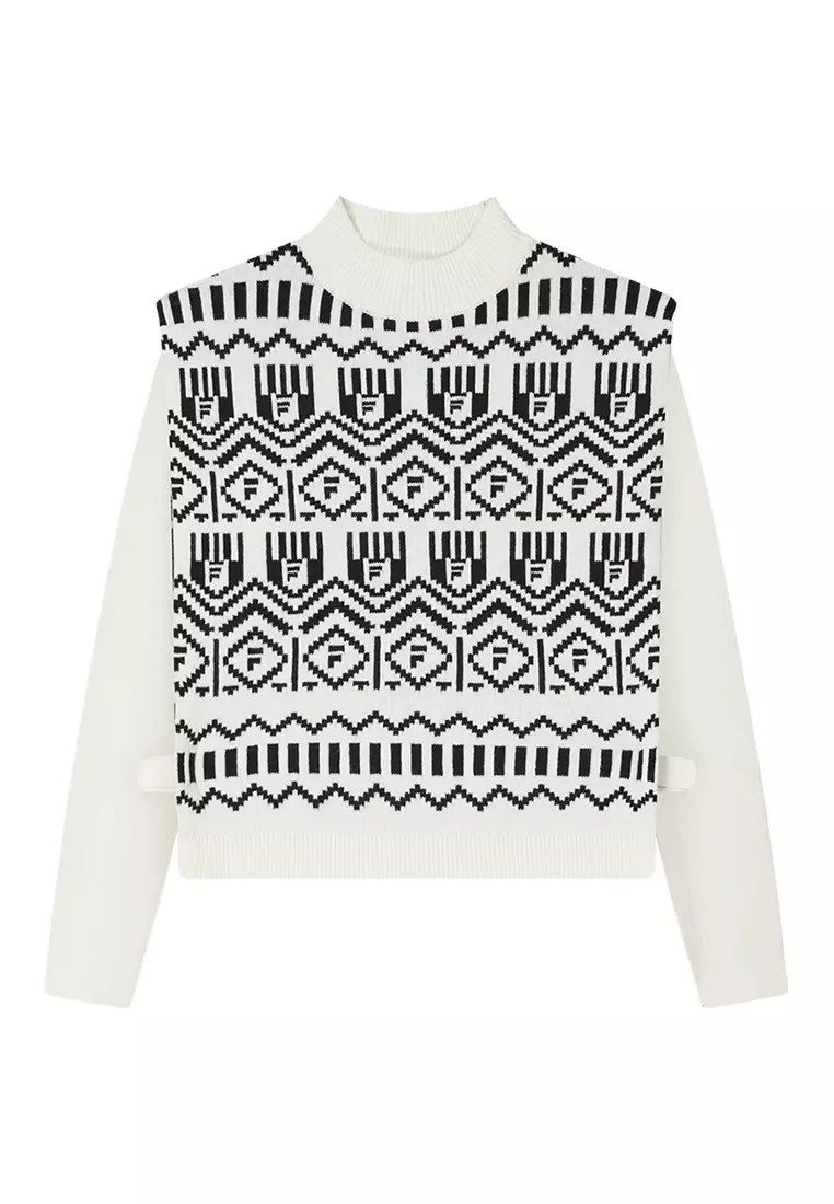 White knit hot sale sweater womens