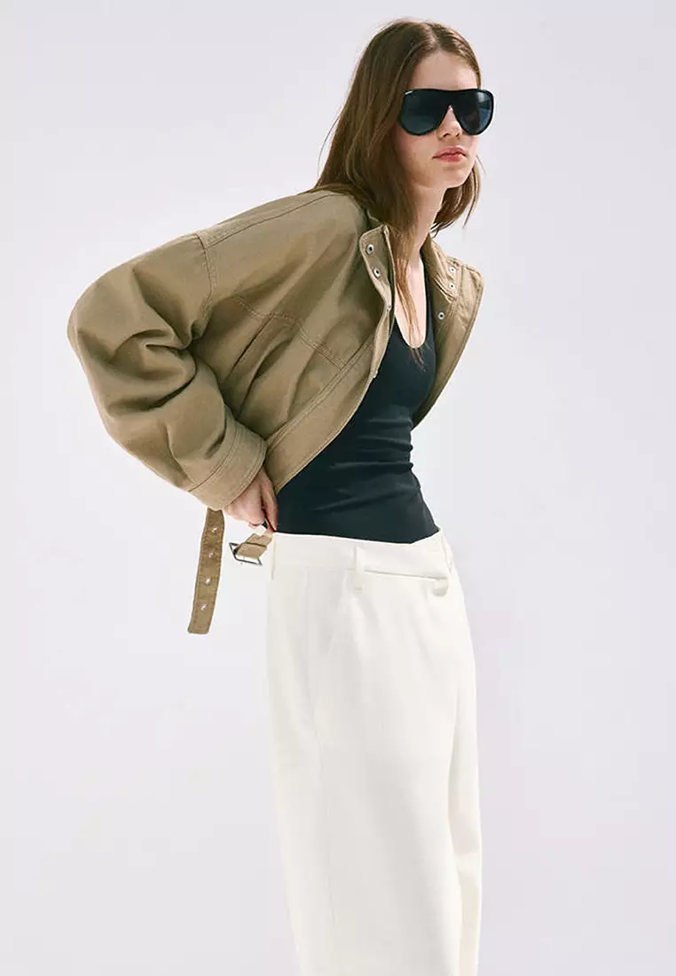 Asymmetric Cotton Trousers