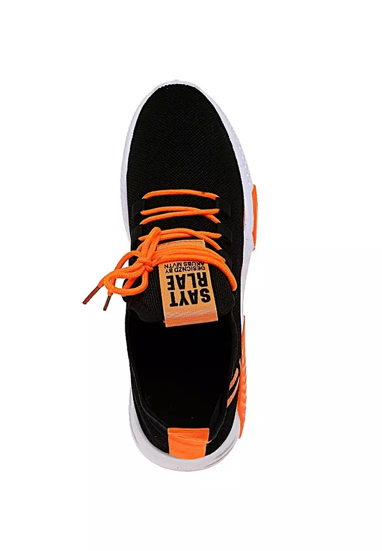 Chayton Sepatu Olahraga Pria Sneakers Two Line Casual Material Cloth ORIGINAL - Orange