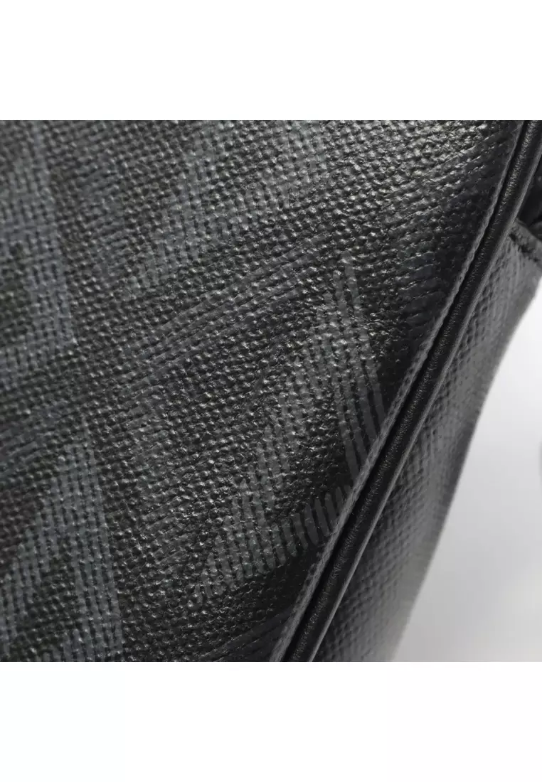 Pre-Loved Christian Dior CD Diamond Shoulder bag PVC leather black