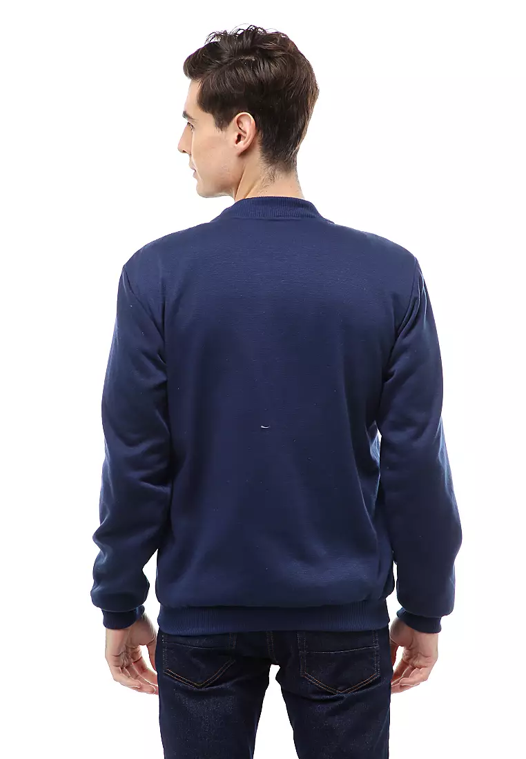 Clover Outerwear Jacket Pria Sporty Design Material Polyester ORIGINAL - Navy