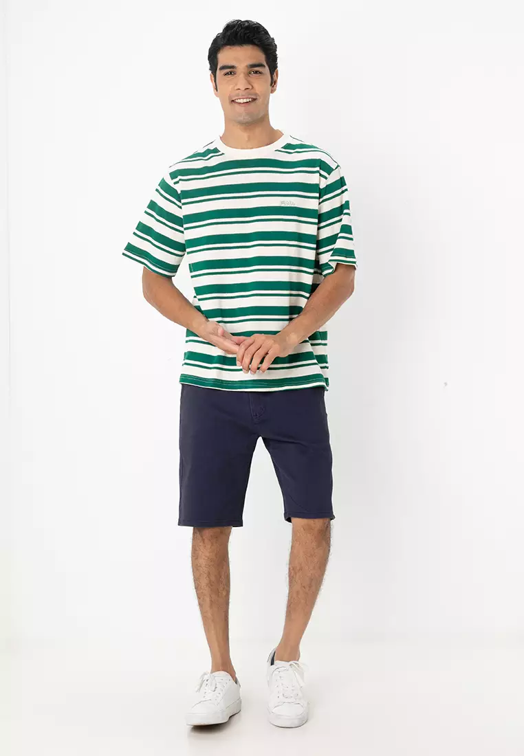 FIT IN Striped Weave Oversized Tee