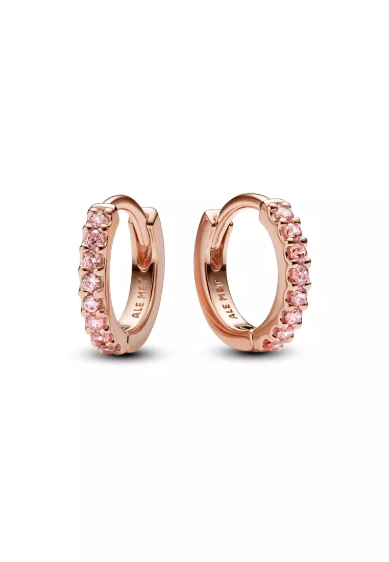 Rose gold hoop earrings pandora new arrivals