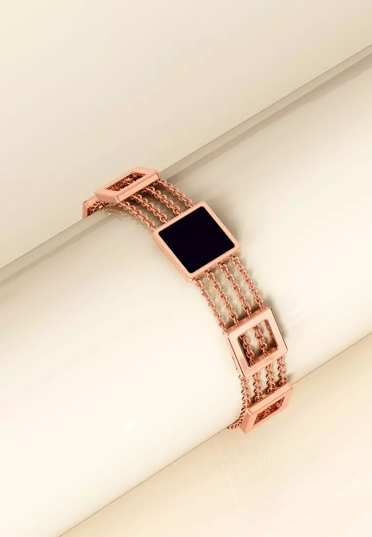 Glamourous Geometric Layered Chain Bracelet