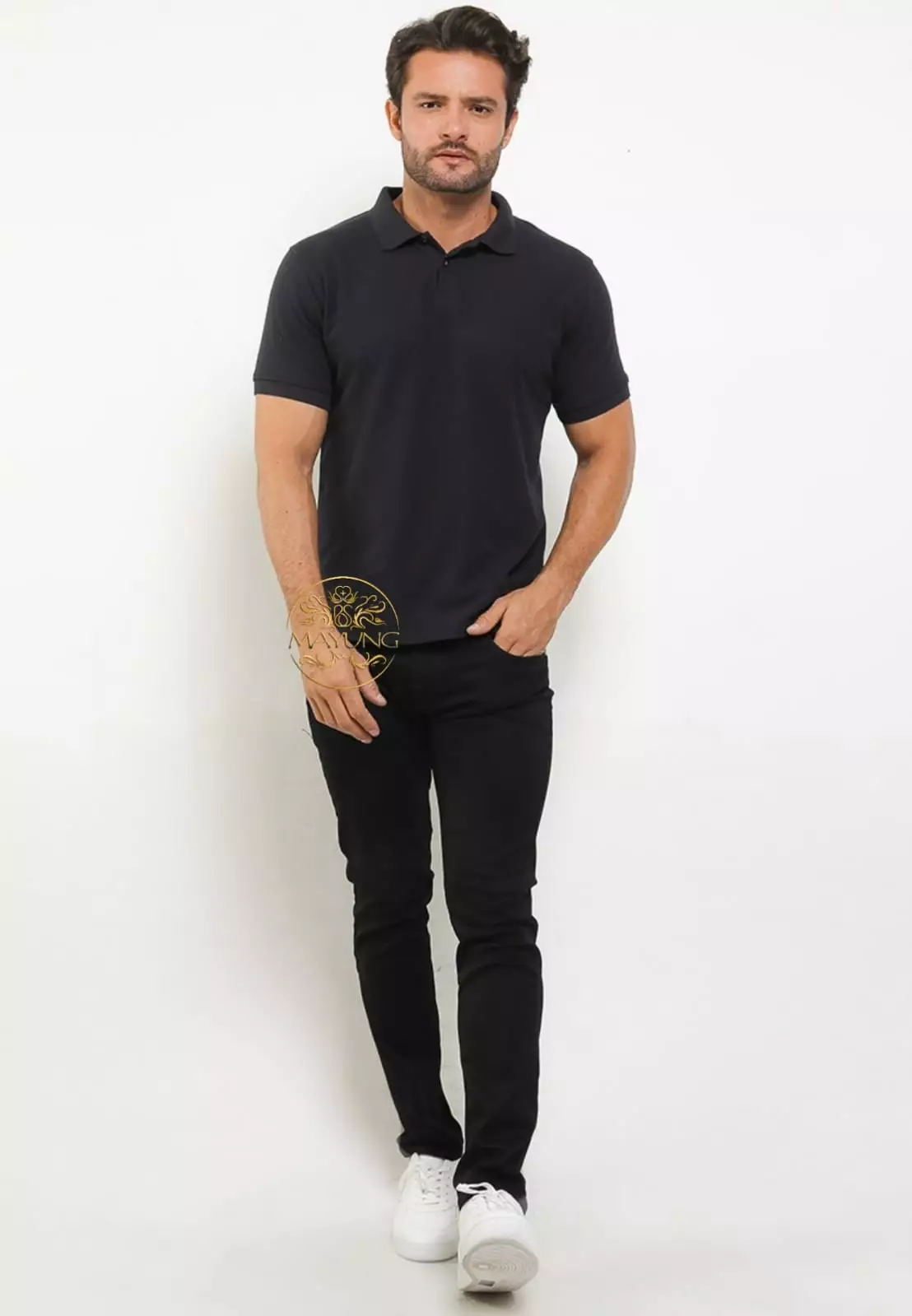 Celana Jeans Panjang Pria Denim Soft Slim fit Black Joe