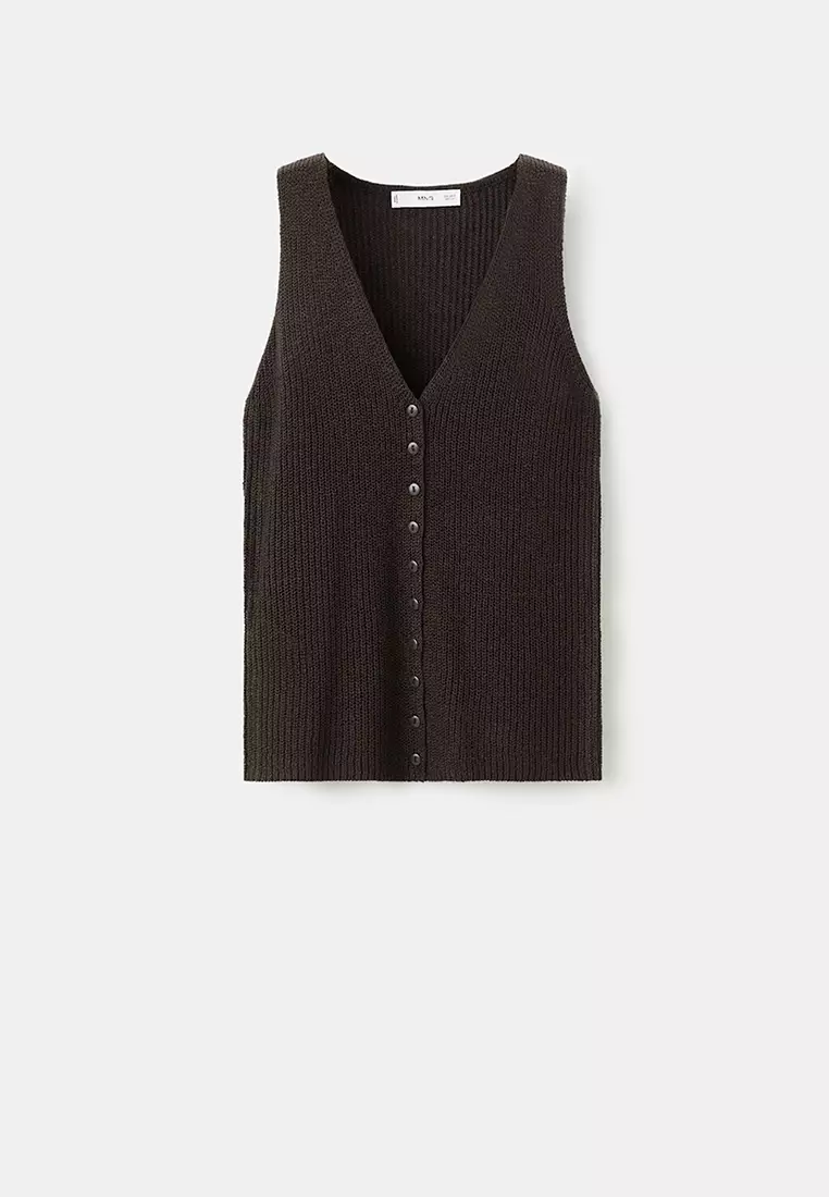 Openwork Knitted Waistcoat