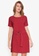 ZALORA BASICS red Mini Sheath Dress With Belt A82DEAA98F9F2CGS_1