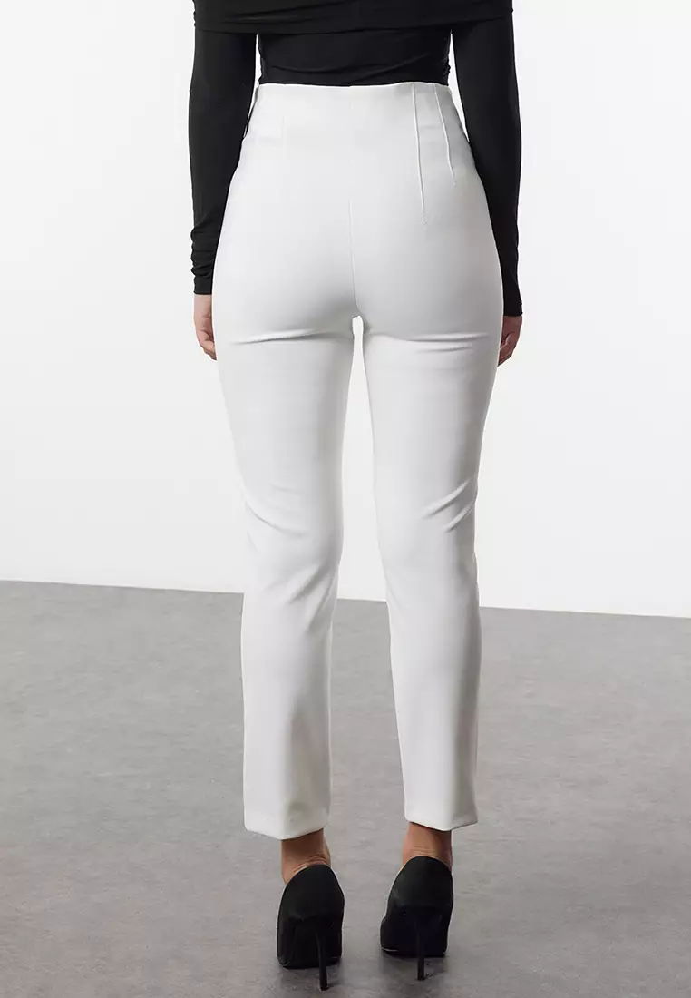 High Waist Cigarette Trousers