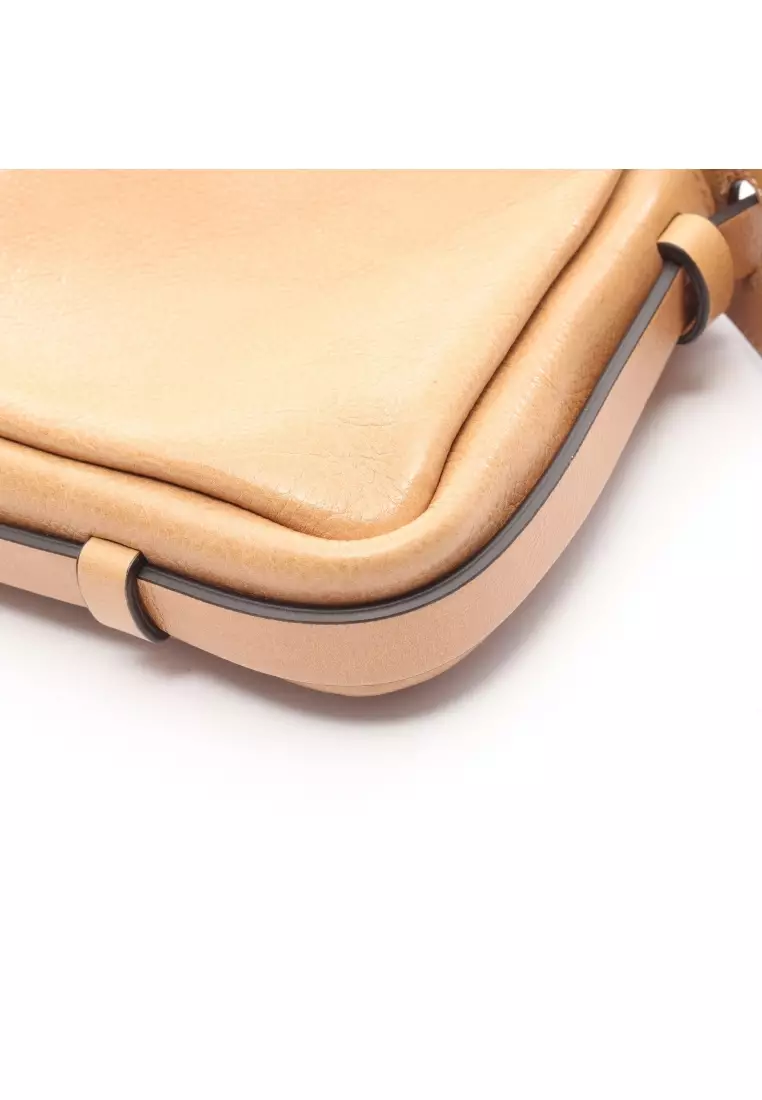 Pre-Loved Fendi Simply FENDY Simply fendi mini one shoulder bag leather beige