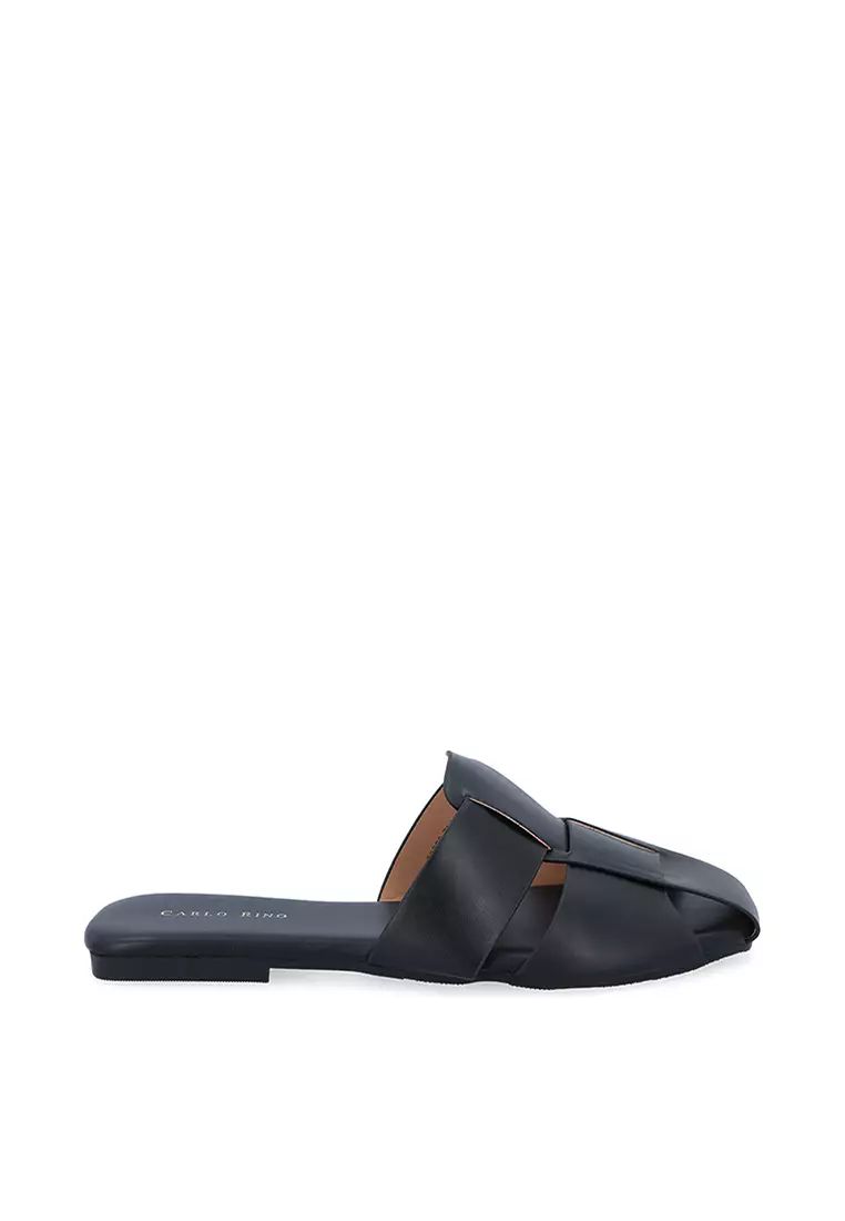 Discount on Carlo Rino  shoes - SKU: Black Jane Fisherman Flats