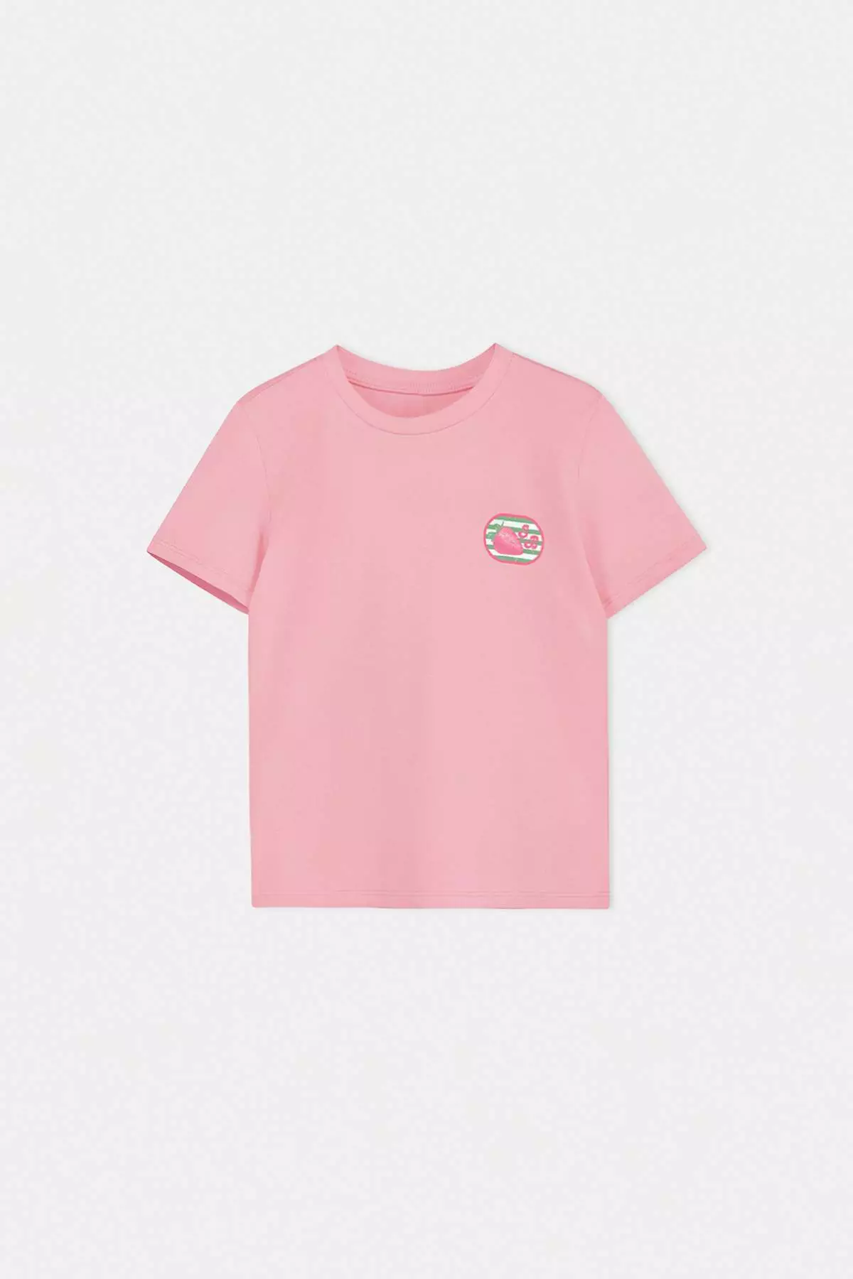 Lilac-Pink Printed Knitted T-Shirt Tkdss26Ts00027