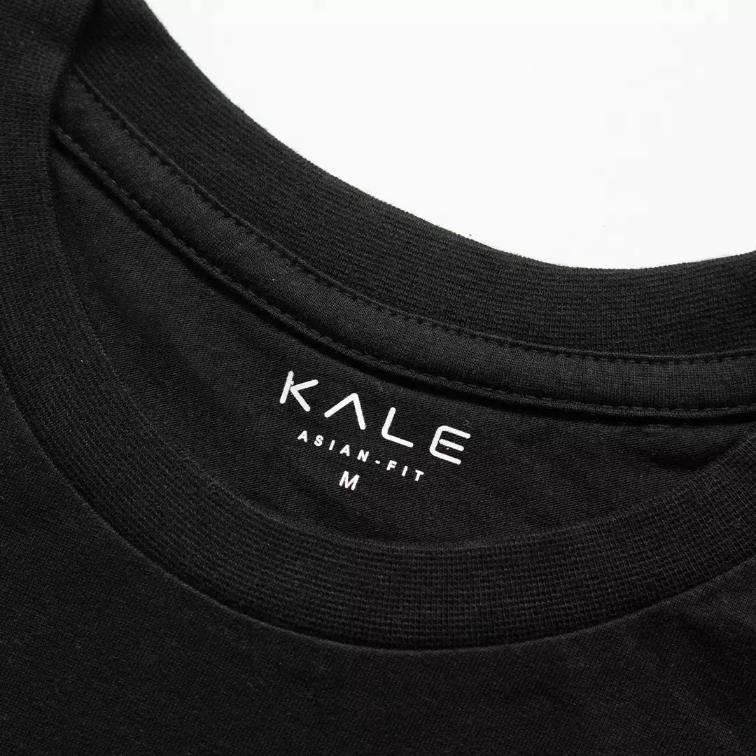 Kale Silky Black/ T-Shirt Pria polos lengan pendek / Unisex