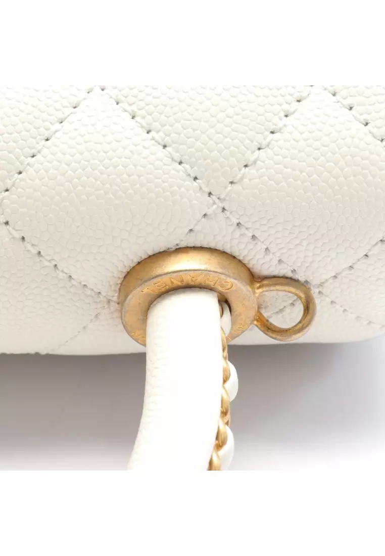 Chanel Pre-loved Chanel coco handle mini matelasse Handbag Caviar 