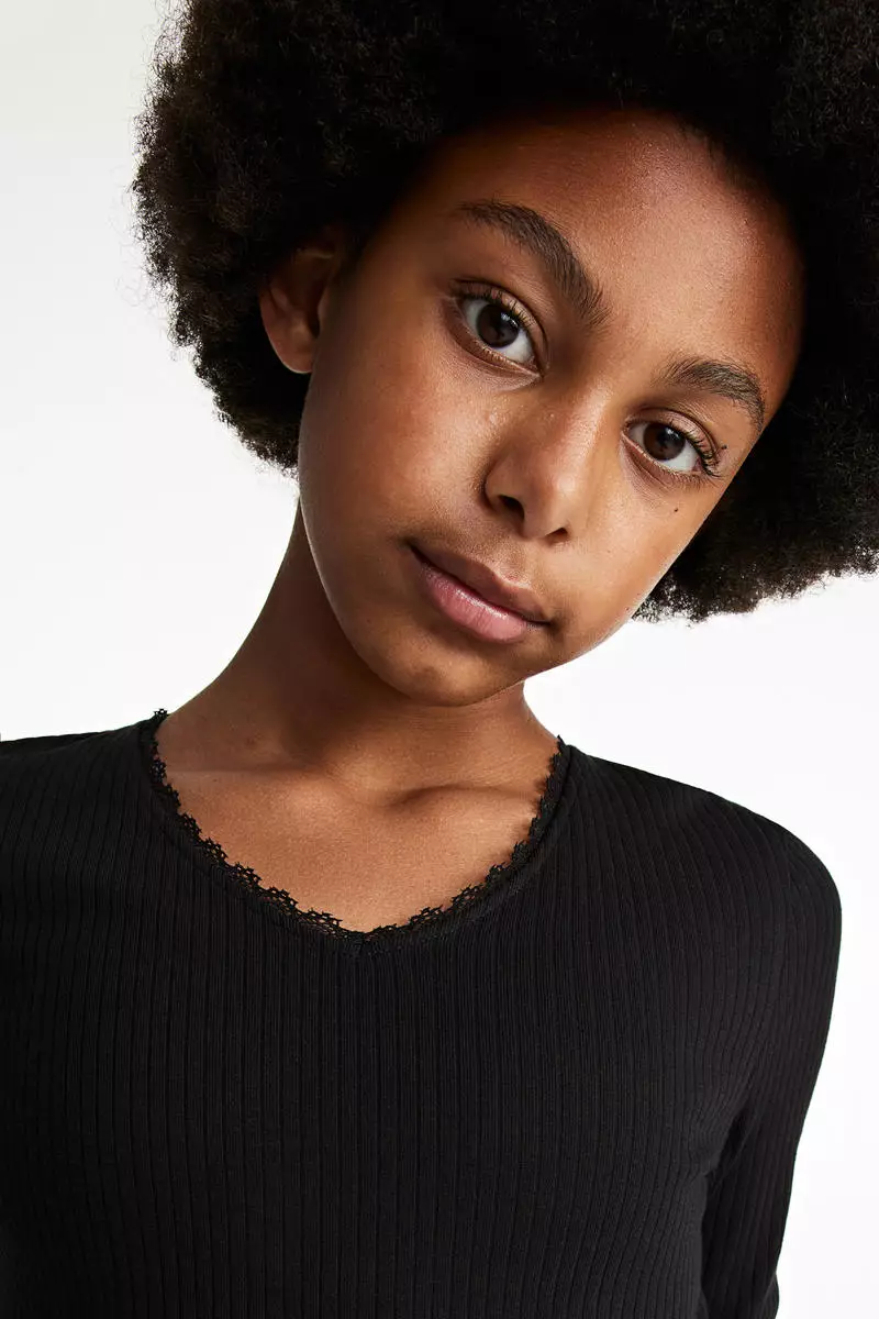 Ribbed cotton jersey cropped top