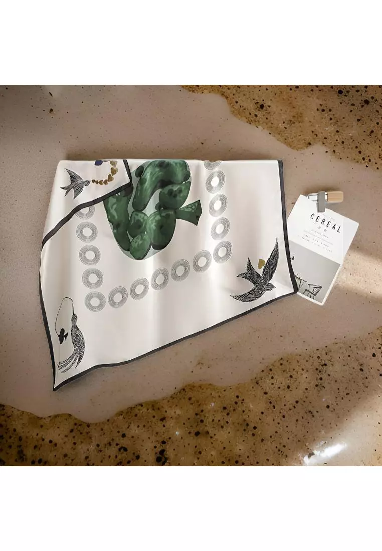 Luxury Silk Ladies' Large Scarf, Sun-Proof Crepe Satin, Premium Souvenir.