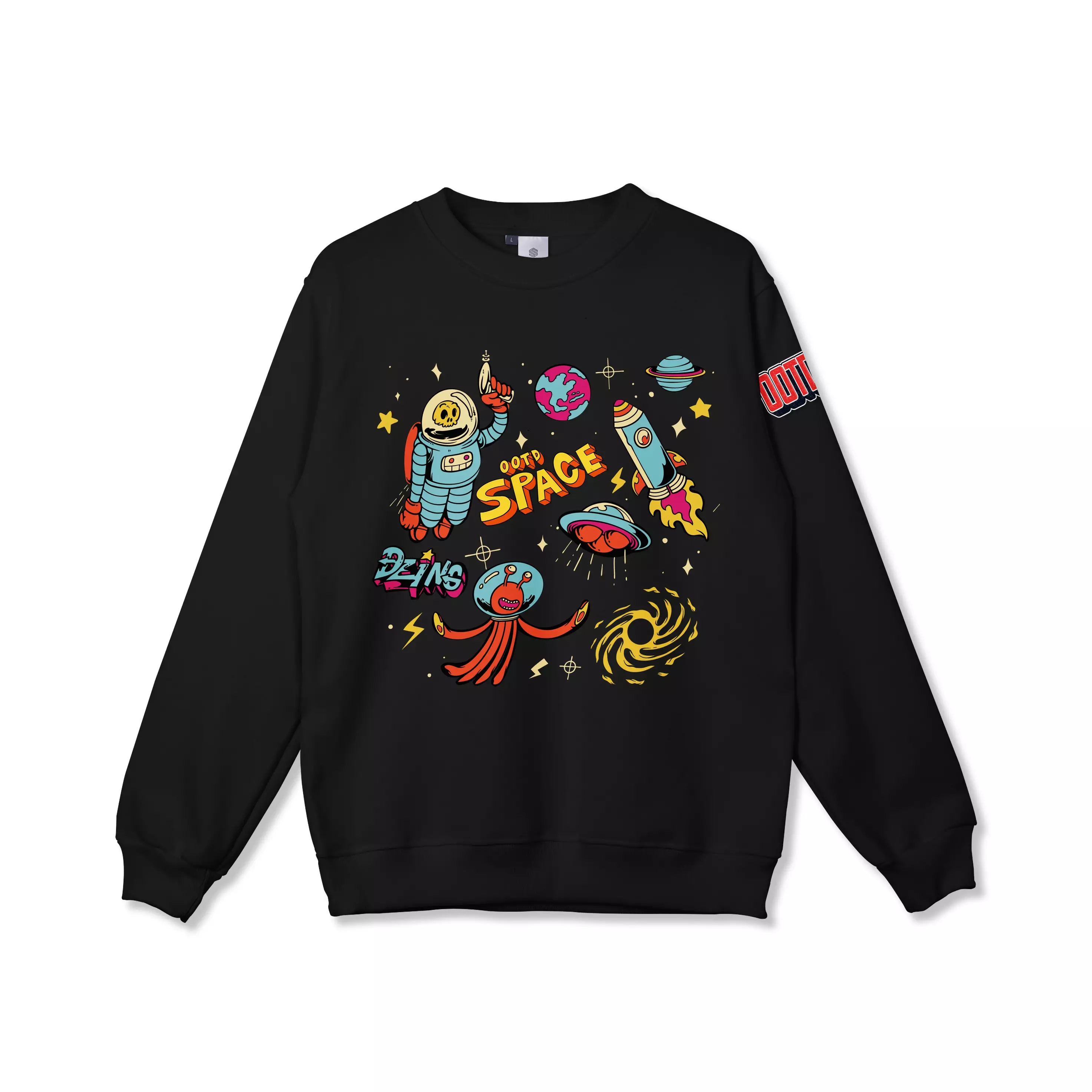 OOTDSUPPLY Crewneck OOTD Space | Sweater Pria & Wanita