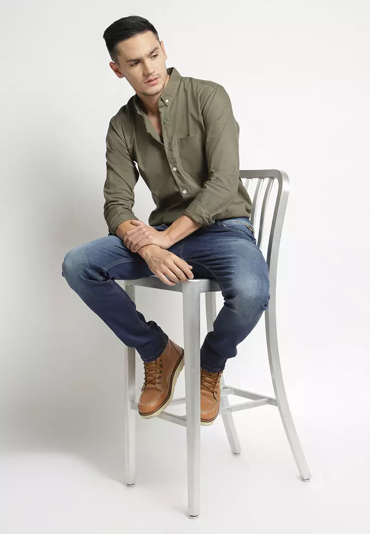 Green Army Oxford Shirt