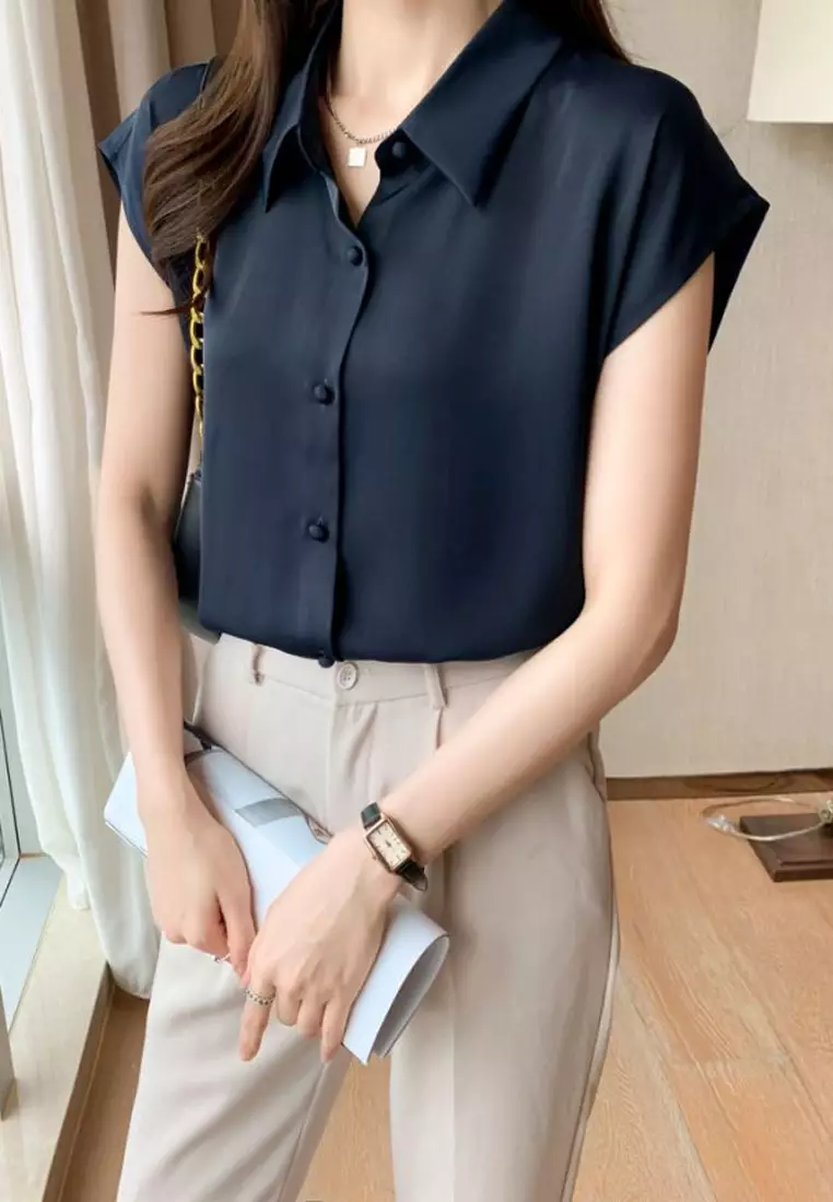 Plain Satin Blouses