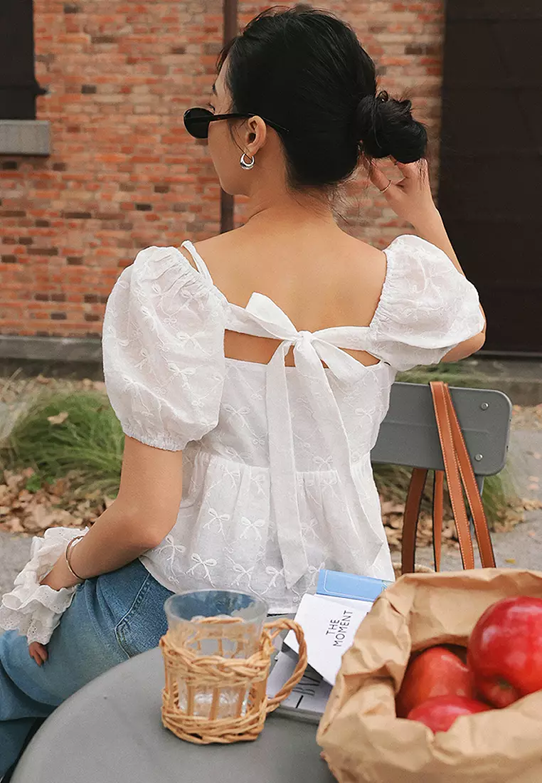 Removable Puff Sleeves Top