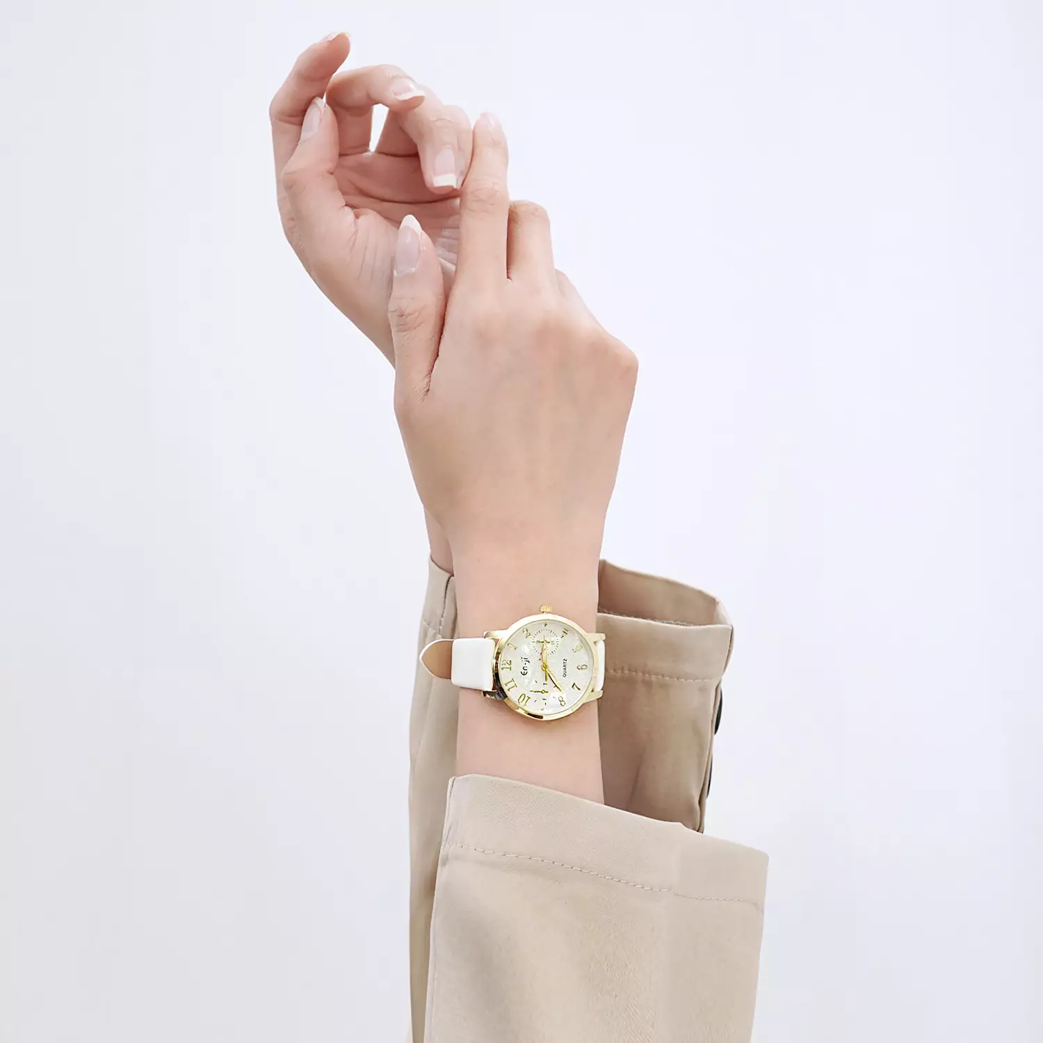 Enji Kuina Jam Tangan Wanita Warna Ivory (Box Cream)