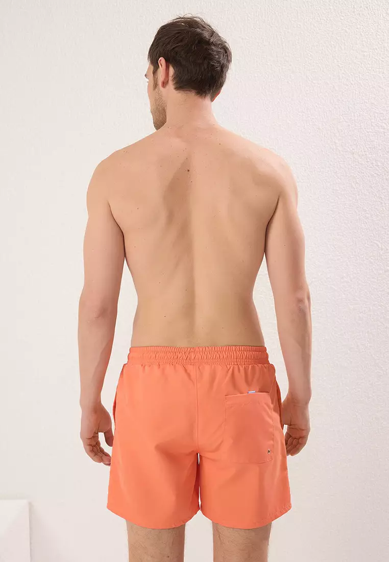 Light Orange Basic Standard Size Swimsuit Swim Shorts TMNSS20DS0023