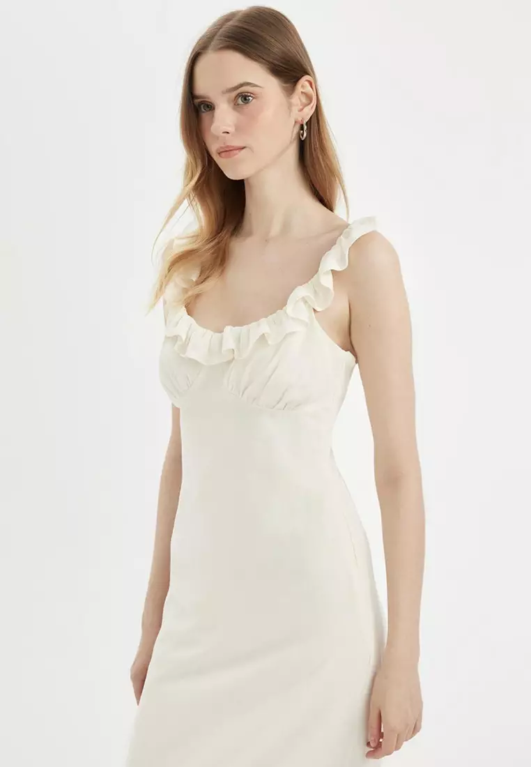 A-Line Ruffle Maxi Dress