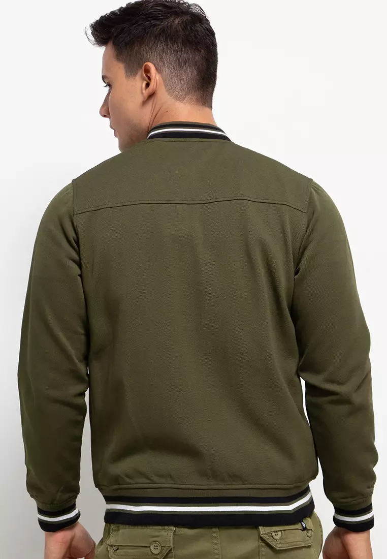 Jaket Bomber Pria - Olive