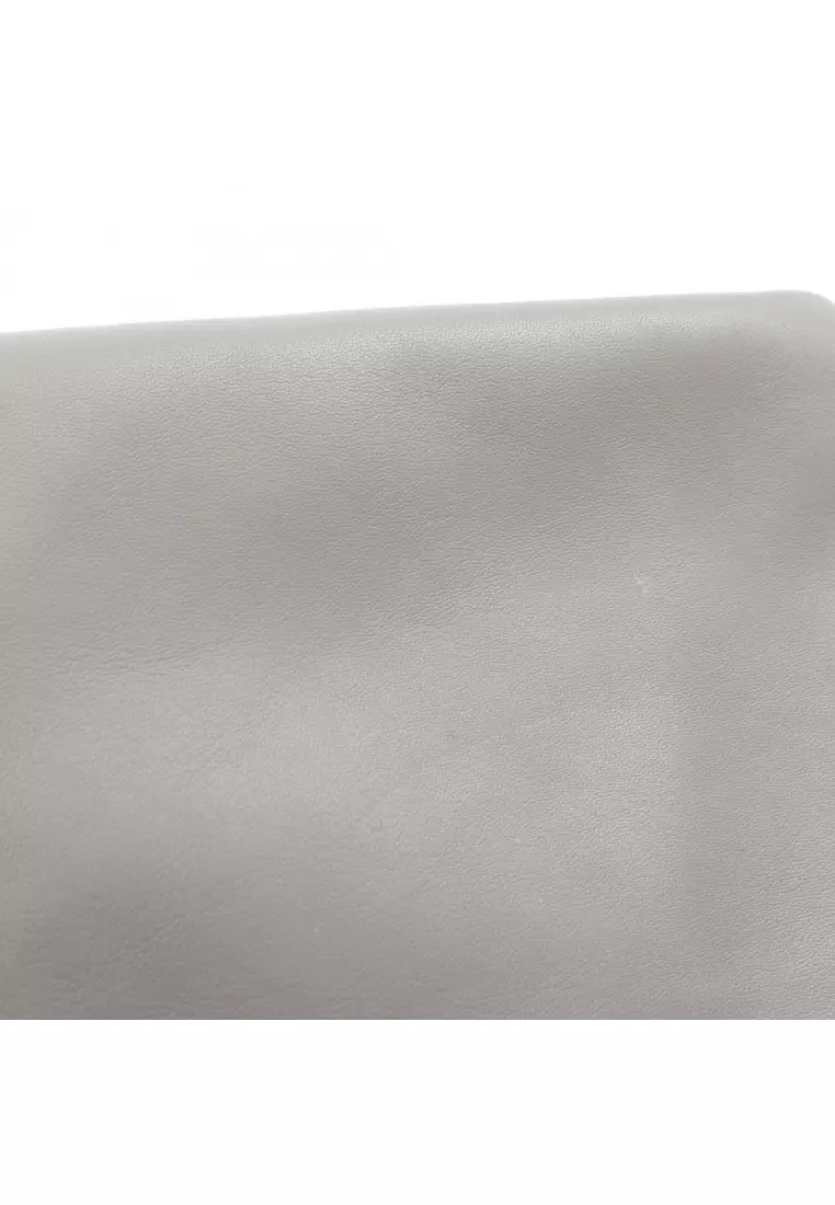 Pre-Loved Celine TRIO LARGE trio Large Shoulder bag leather gray