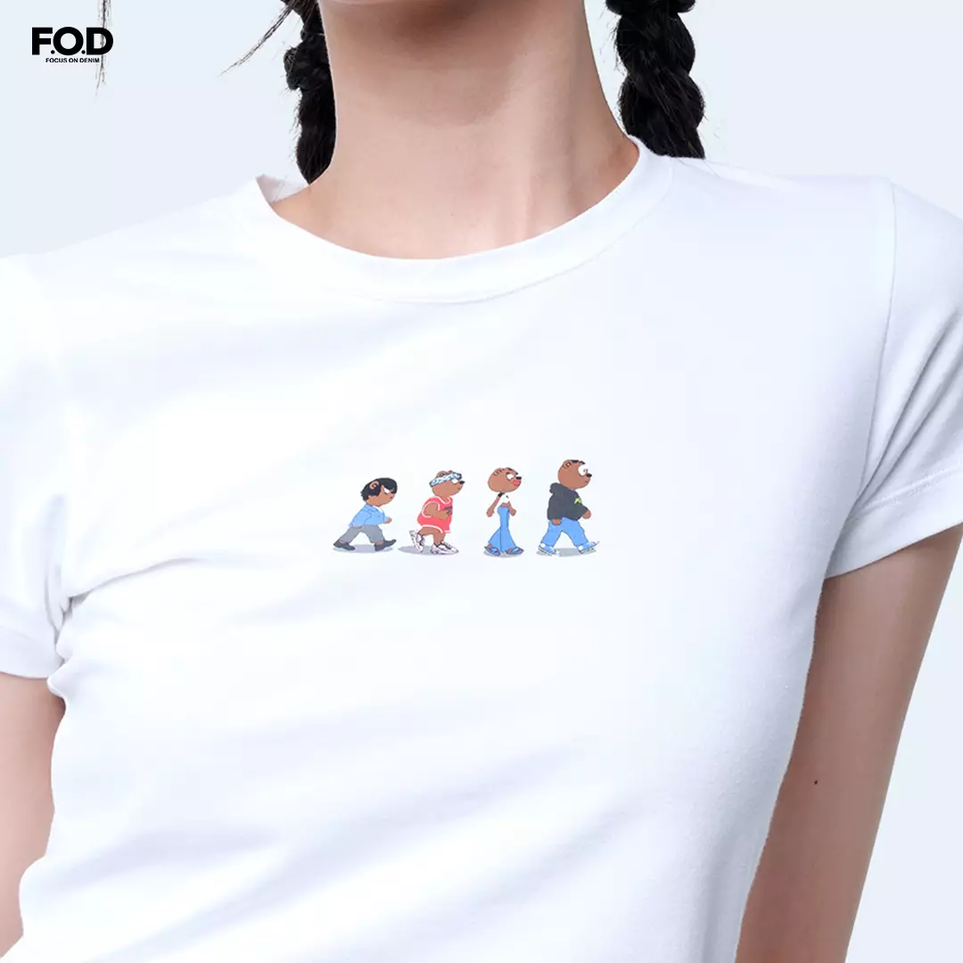 Kaos Wanita Foddey Road Offwhite