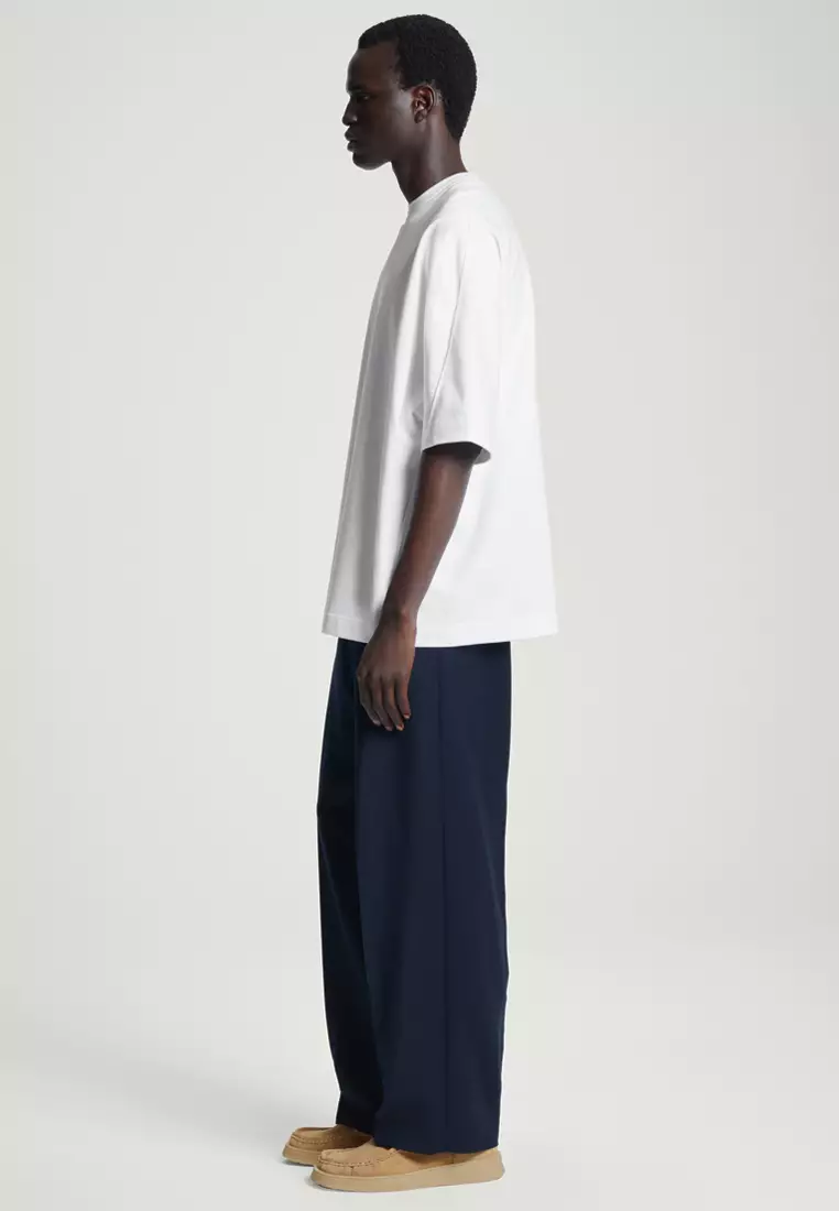 Oversized Heavyweight Mock-Neck T-Shirt