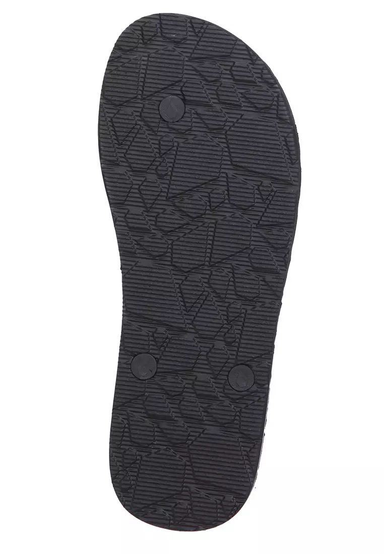MSN RECLINER RUBBER 2 SANDALS BLACK WHITE