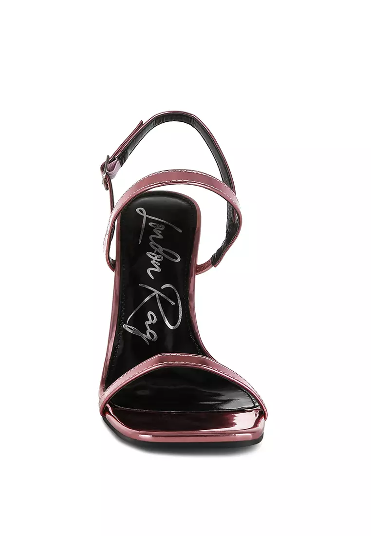 Sandal Wedges Metalik Fantasi Warna Pink