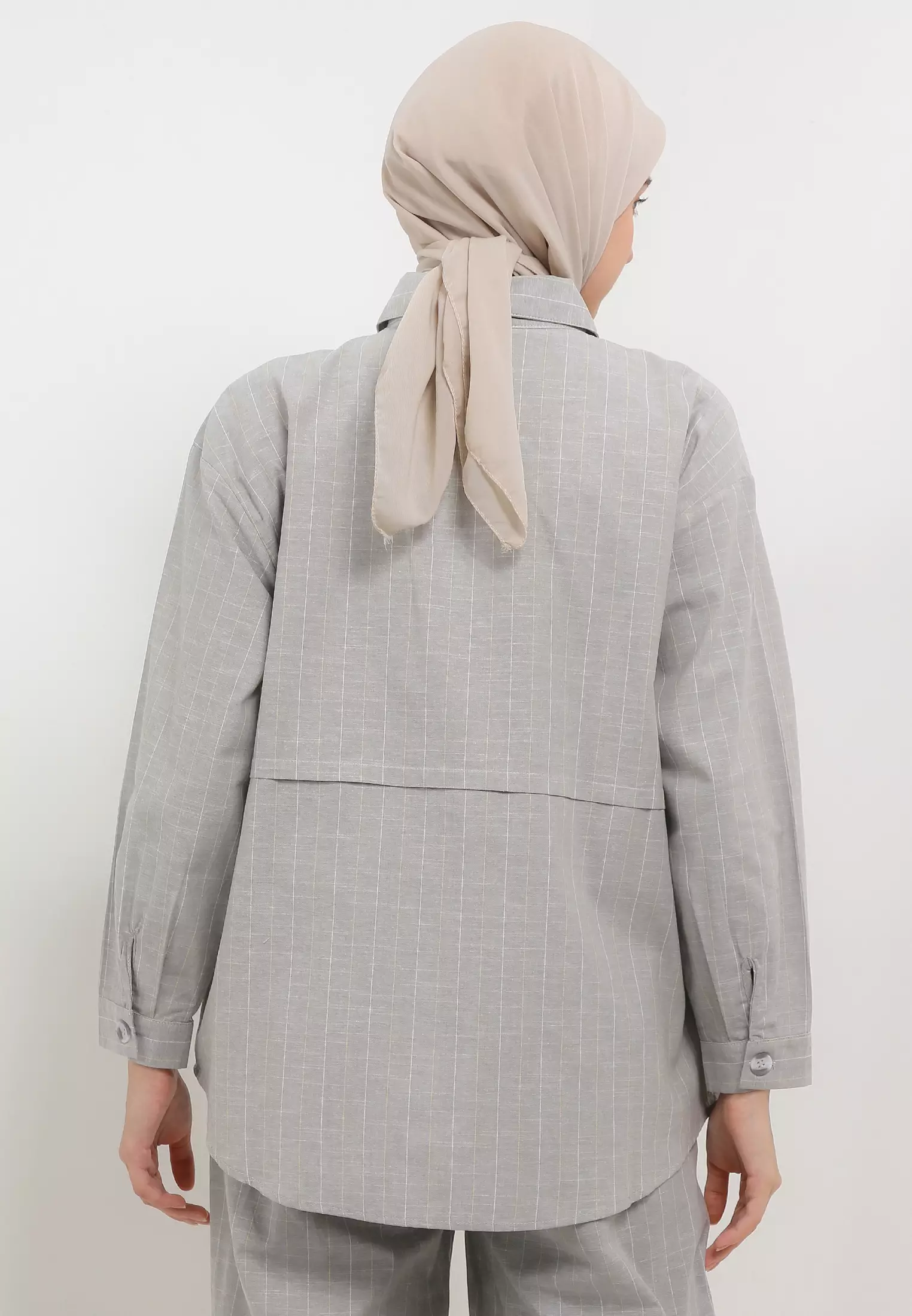 MFMW Keyvara Atasan blouse Sage Motif Kotak