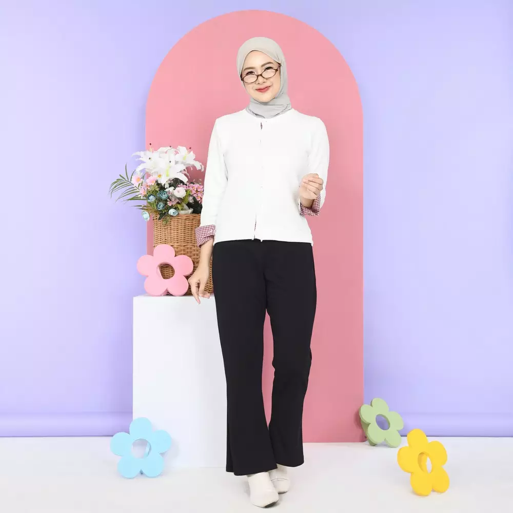 Listy Cardigan Knit - Broken White M19625 R34S2