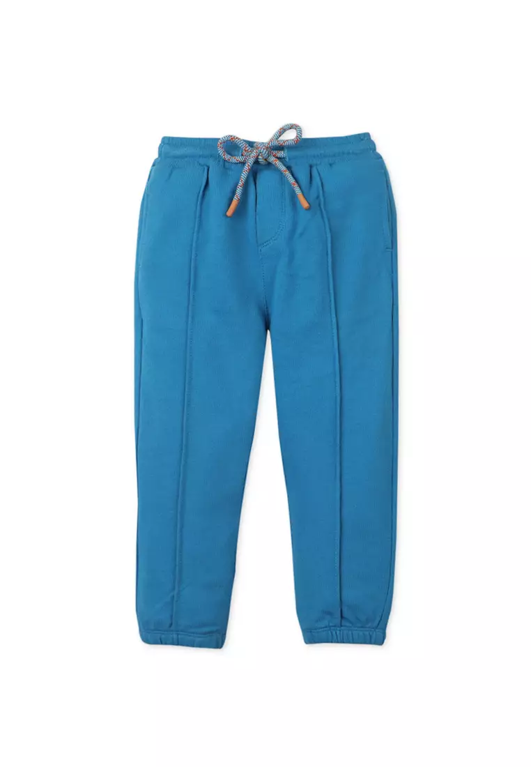 Baby Boys Drawstring Joggers With Ball Embroidery